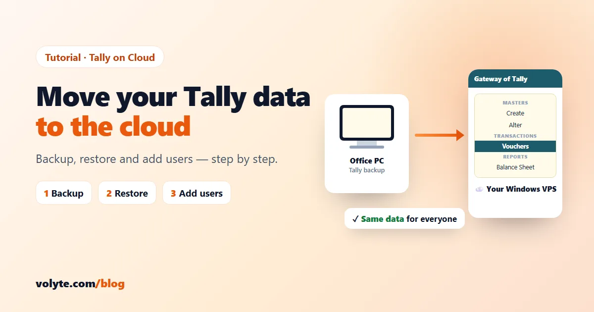 How to Move Your Tally Data to the Cloud (TallyPrime on a Windows VPS)
